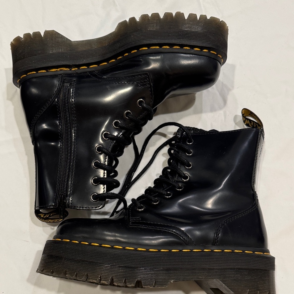 Dr. Martens Glossy Black Combat Boots